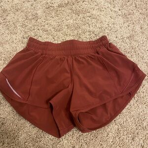 Maroon LULULEMON shorts Hotty Hots
